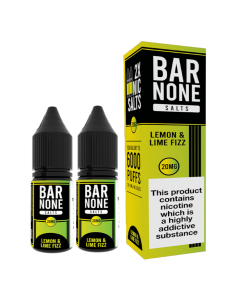 Bar None Nic Salts - Lemon & Lime Fizz - 10ml - 2PK