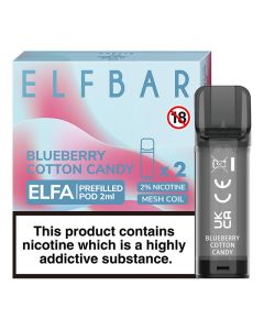 ELFBAR Elfa Prefilled Pods - Blueberry Cotton Candy - 20mg - 2PK