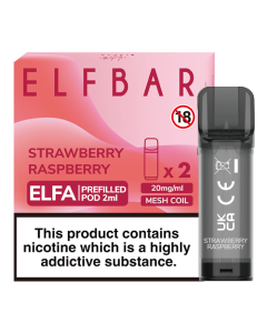ELFBAR Elfa Prefilled Pods - Strawberry Raspberry - 20mg - 2PK